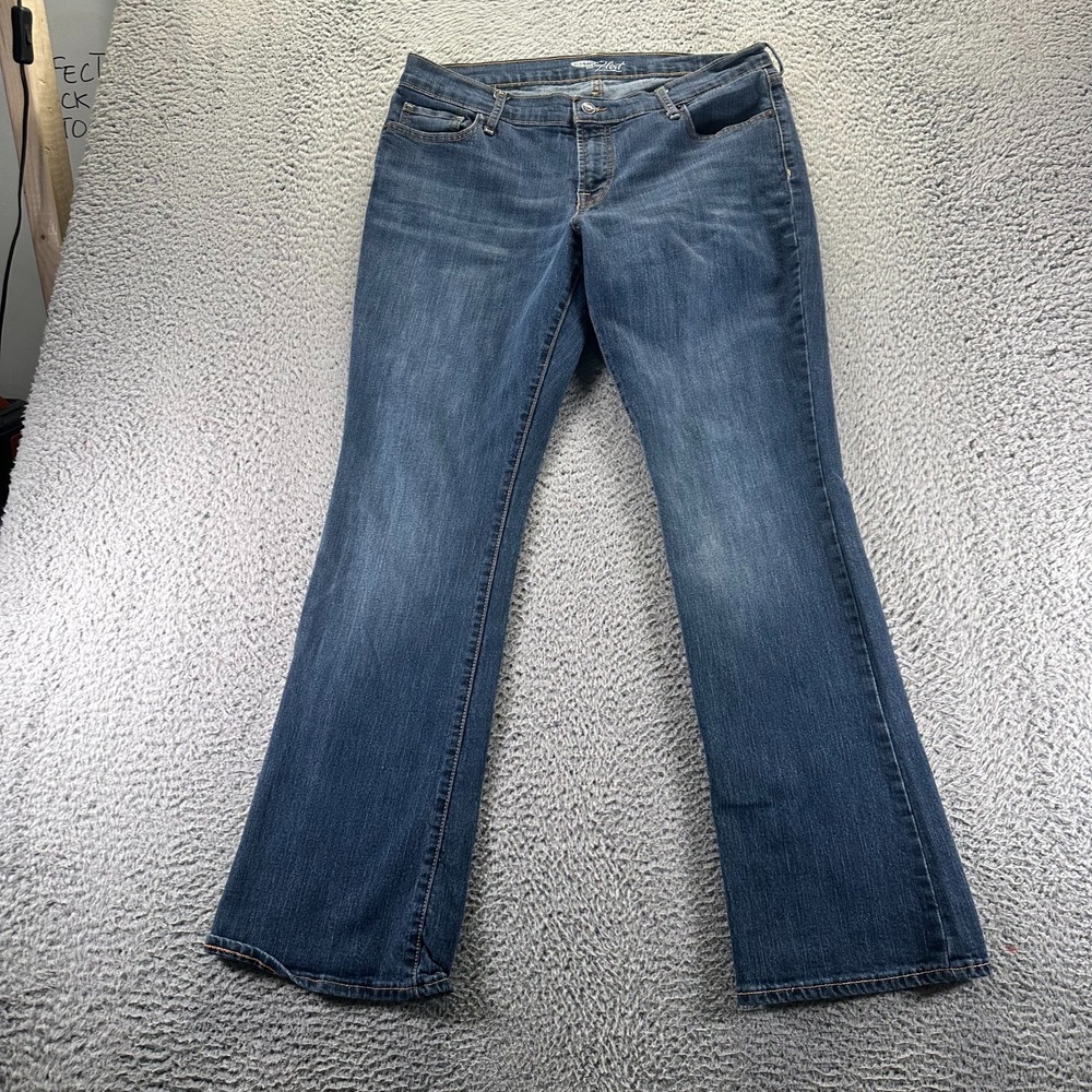 Old Navy Flirt Jeans Womens 10 Blue Cotton Denim Bootcut Faded Workwear Stretch